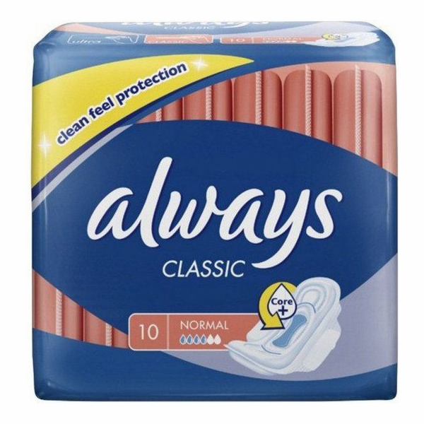 Always Classic Normal Hygienické vložky s křidélky 10 ks