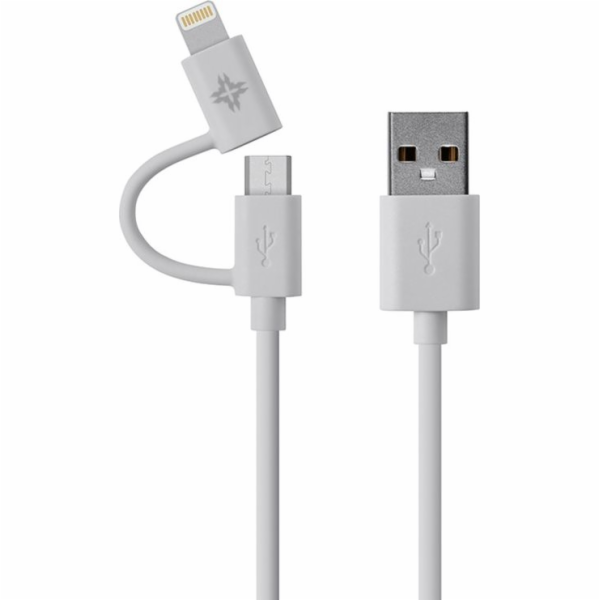 iBattz Mojo Duo 2-v-1 MicroUSB a Lightning MFi USB kabel ...