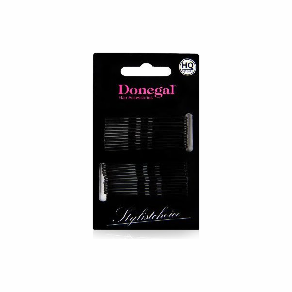 Donegal HQ jehlice do vlasů 5cm černá 24ks 5091