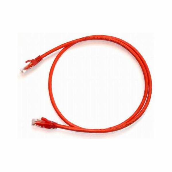 NetRack patchcord RJ45 lisovaný kryt kat. 6 UTP 0,5m červ...