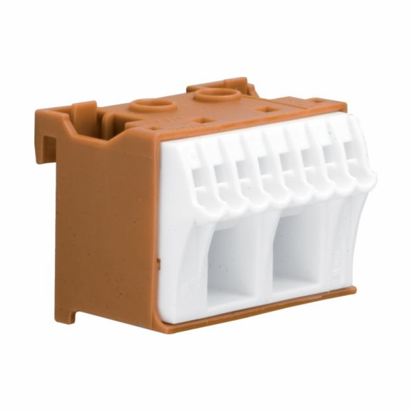 Hager Polo Samosvorný blok 63A QC hnědý 10 přípojek 33x45...