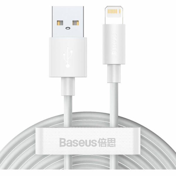 Baseus BASEUS WISDOM 2-PACK LIGHTNING 150CM/2,4A BÍLÝ USB...