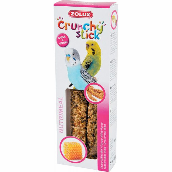 Zolux Crunchy Stick malý papoušek proso/med 85g