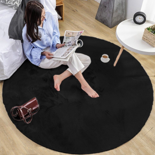 Strado Kulatý koberec Rabbit Strado 110x110 Black (Black)...