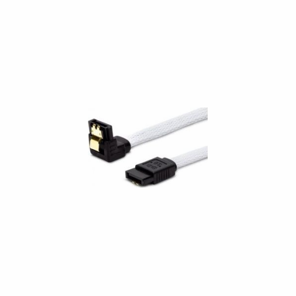 Savio SATA III kabel SAVIO GAK-07 0,5 m, bílý oplet, lome...