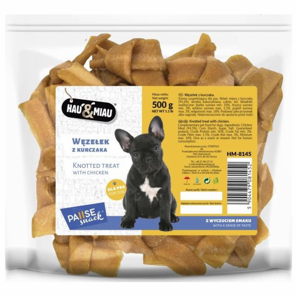 Hau Miau Pausesnack pochoutka pro psy, kuřecí uzel 500g