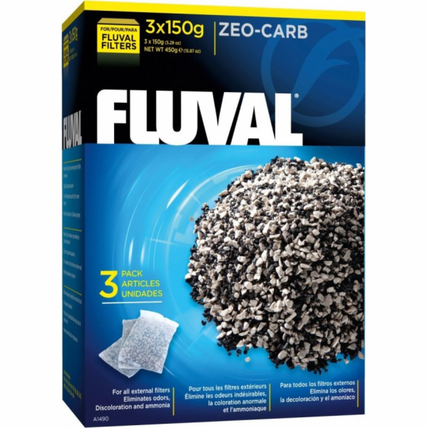 Fluval Carbon Zeo-Carb patrona do filtrů, 450g (3x150g)