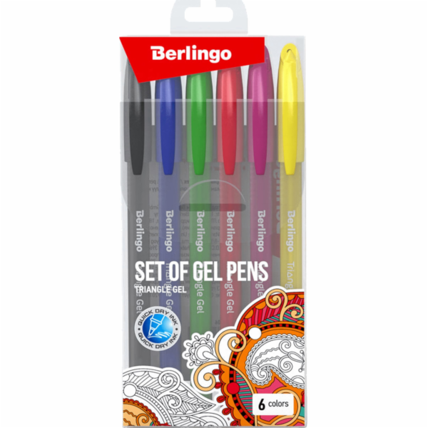 Berlingo Berlingo, Sada gelových gelových per, barva, 6 k...