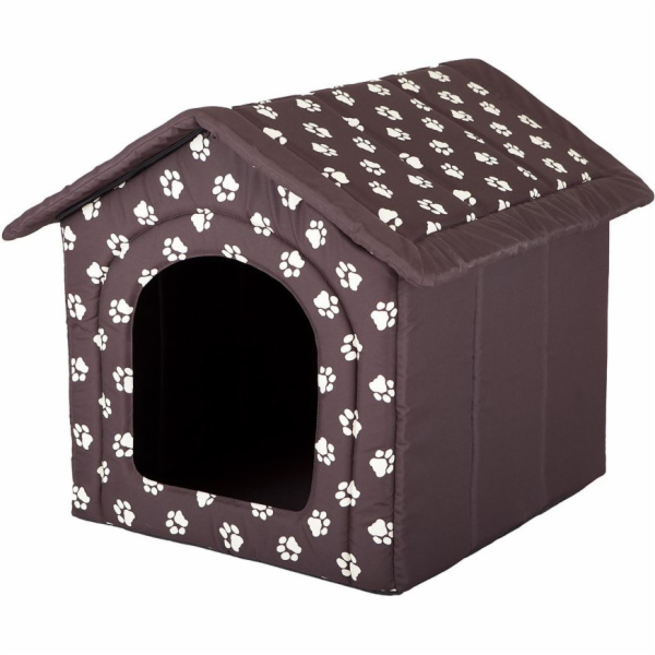 HOBBYDOG Psí bouda s tlapkami - hnědá R3