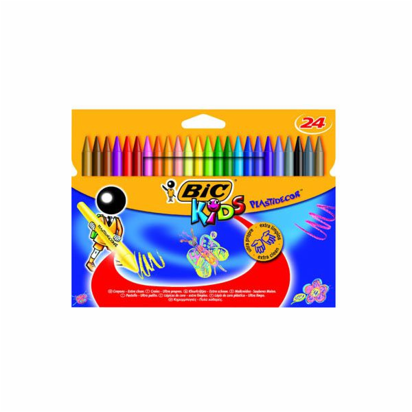 Bic BIC KIDS PLASTIDECOR CRAYONS BOX 24 KS - 829772