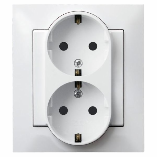 Ospel Gniazdo Impresja double schuko bílá (GP-2YS/00)