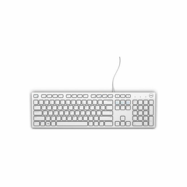 Klávesnice Dell KB216 Quietkey drátová bílá US (580-ADEG)