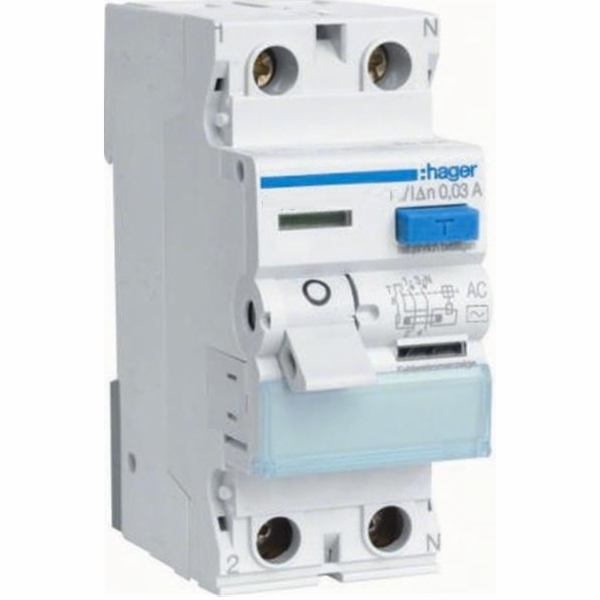 Hager Polo Proudový chránič 2P 25A 0,03A AC (CDC225J)