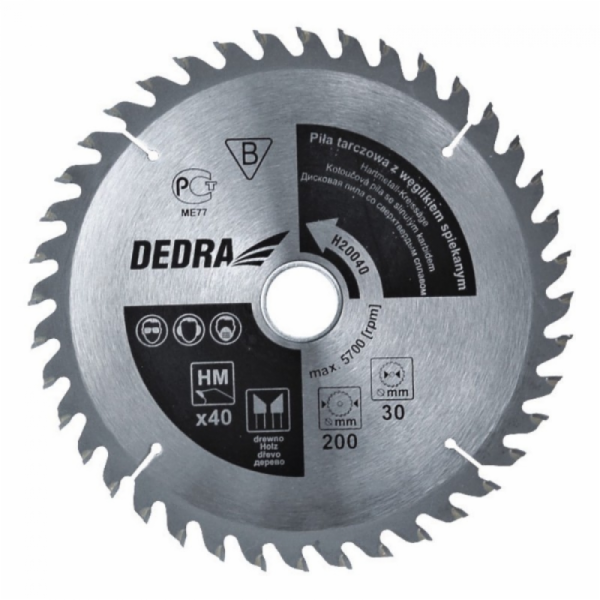Dedra Kotoučová pila 250x16mm 80 zubů. se slinutým karbid...