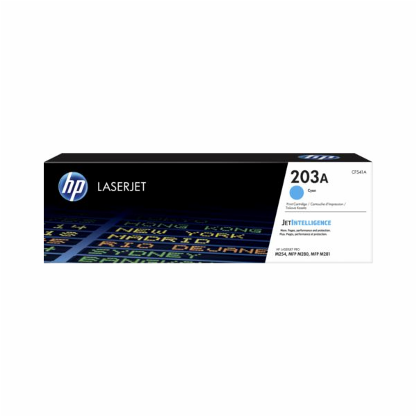 Originální azurová tonerová kazeta HP 203A (CF541A)