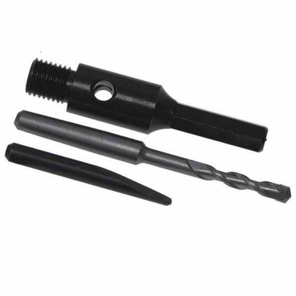 Dedra Set: redukce, vodící vrták 100mm, razník - H1225