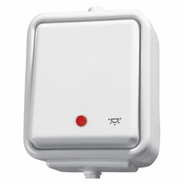 Tlačítko Schneider Electric Light podsvícené bíle - WNT10...