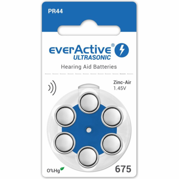 everActive Baterie do sluchadla PR44 6 ks.