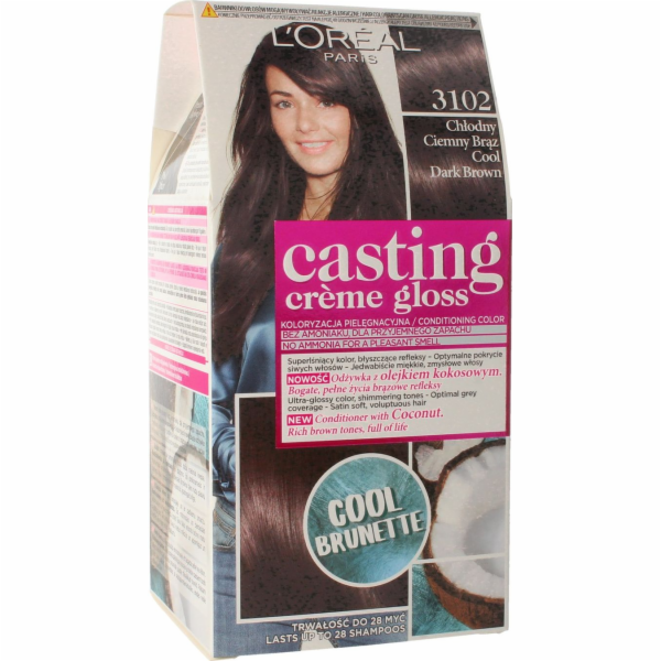 Barva L Oreal Paris Casting Creme Gloss 3102 studená tmav...