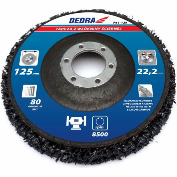 Dedra Abrasive netkaný kotouč 125 x 22,2 mm (F61-125)