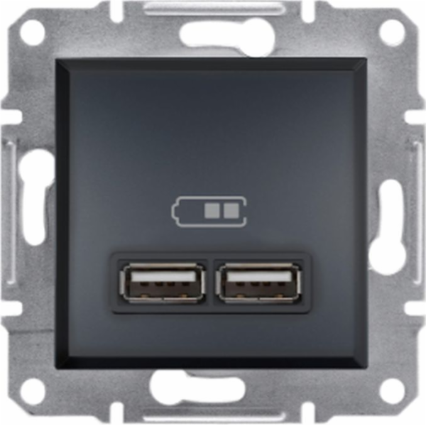 Schneider Electric Asfora USB nabíjecí zásuvka 2.1A bez r...