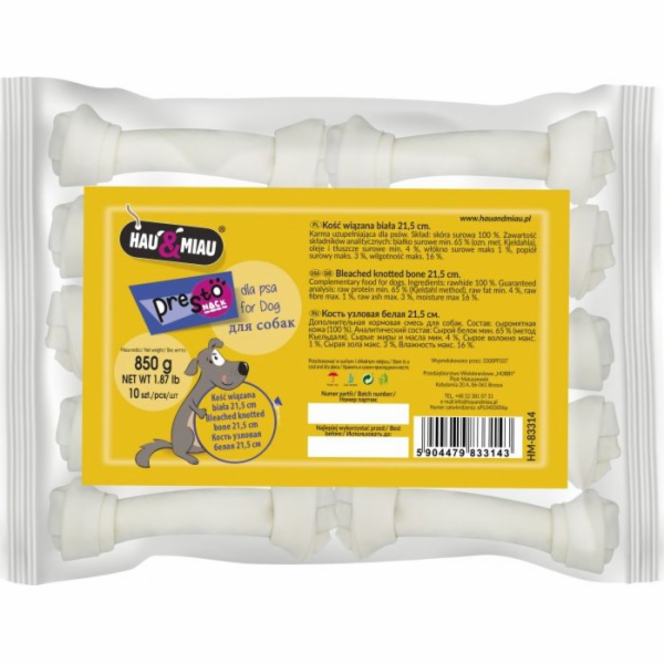 Hau&Miau BONDED WHITE 21,5cm, 10ks/bal., 850g/bal.