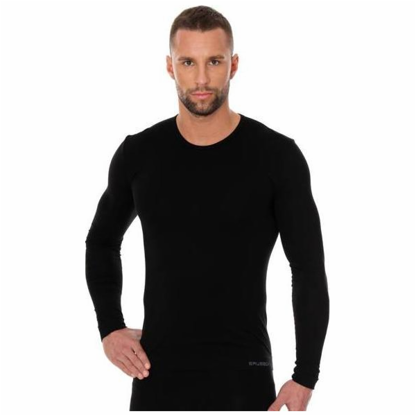 Brubeck LS01120A Pánské tričko s dlouhým rukávem černé M