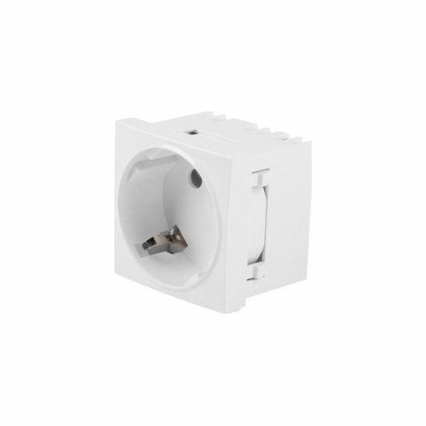 Lanberg ZÁSUVKA 45X45 230V SINGLE SCHUKO + KONEKTOR BÍLÝ ...