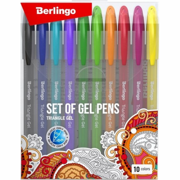 Berlingo Berlingo, Sada gelových gelových per, barva, 10 ...