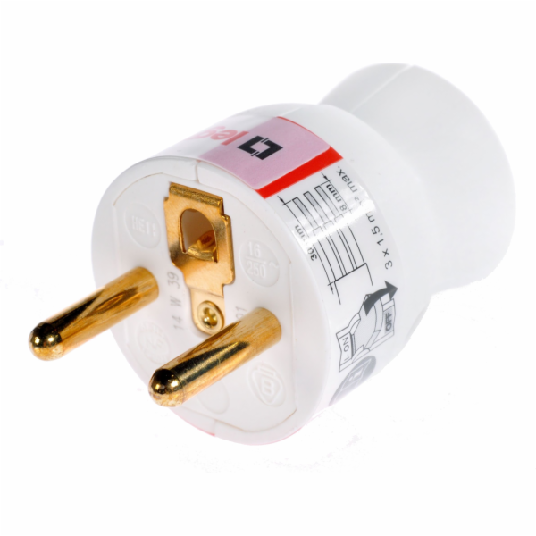 Legrand přenosná zástrčka 2P+Z 16A bílá (50100)