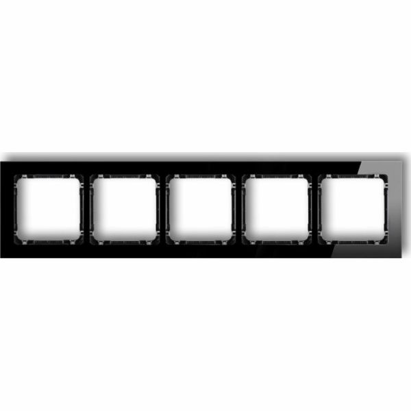 Karlik Five-fold Deco rám, efekt černého skla dole: černá...