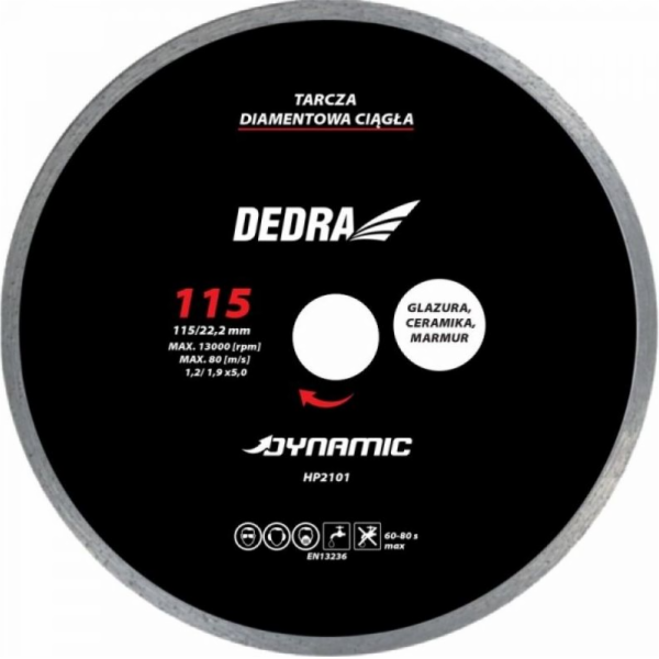 Dedra Continuous dynamický diamantový kotouč 250 mm 25,4 ...