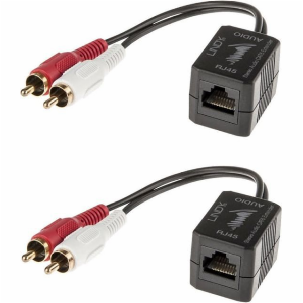 Lindy AV systém přenosu signálu RCA (Cinch) x2 - RJ-45 0,...
