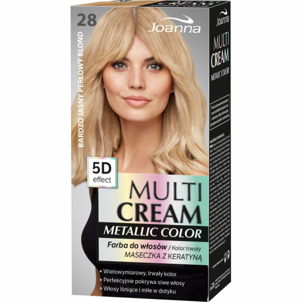 Joanna Multi Cream Color 5D effect 28 velmi světlá perleť...
