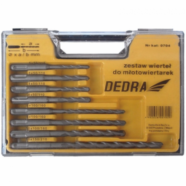 Sada vrtáků do betonu Dedra SDS+ 10 5 6 8 mm (0704)