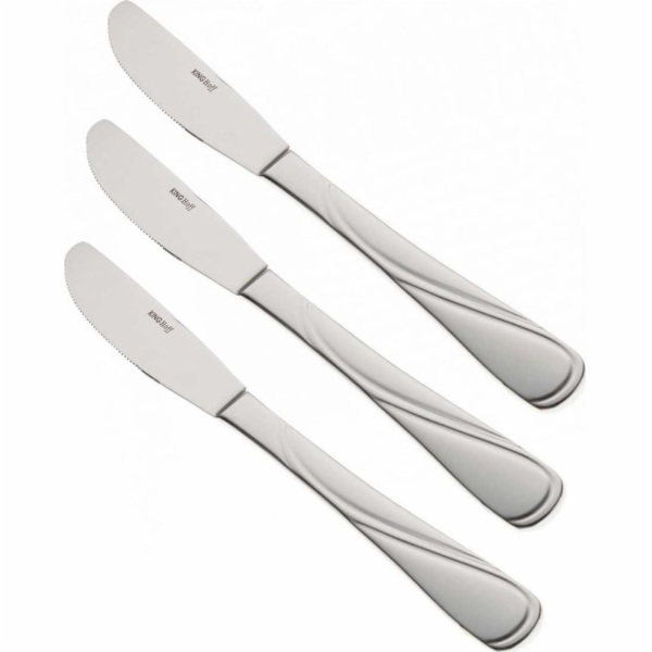 KingHoff JÍDELNÍ NŮŽ 3 ks KINGHOFF KH-1443 lesklý