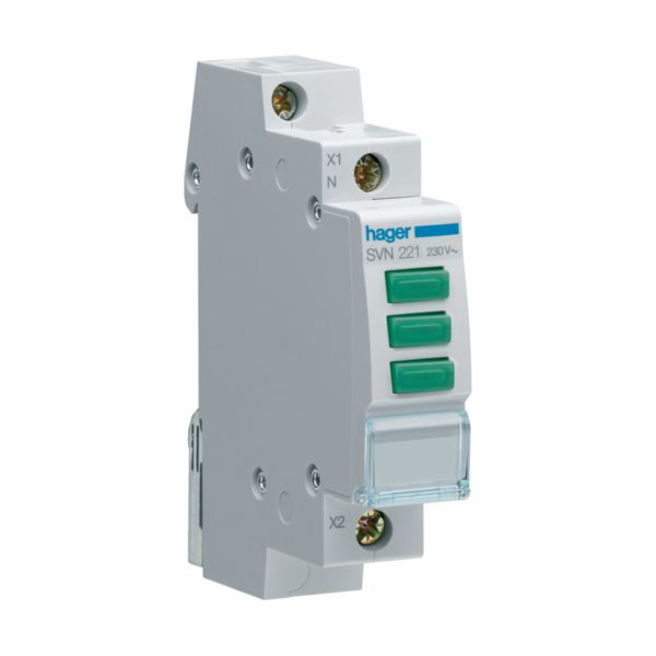 Hager Polo Modular lamp 3-fázová zelená 230-400V AC (SVN221)