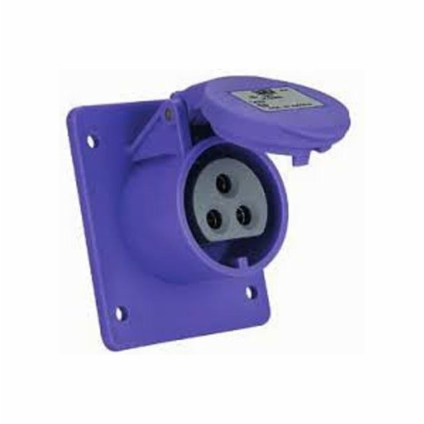 PCE Pevná zásuvka 16A 2P 24V fialová IP67 TWIST (1622v)