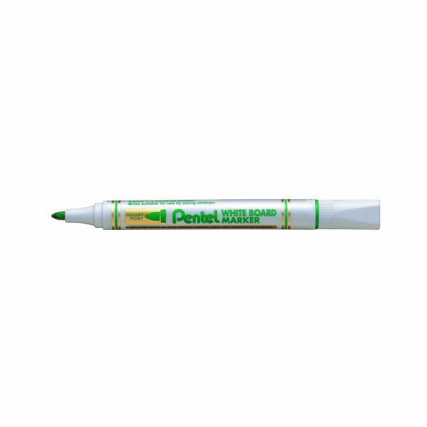 Popisovač na bílé tabule Pentel MW85, kulatý hrot, zelený...