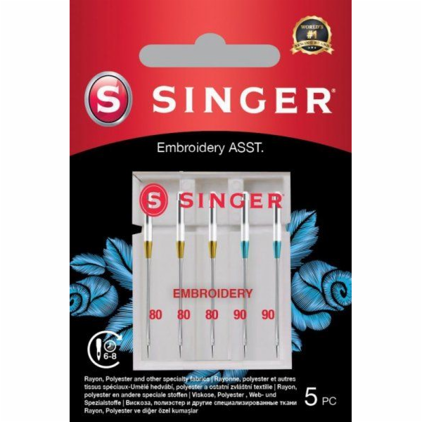 Šicí stroj Singer Vyšívací jehla Singer ASST 5PK