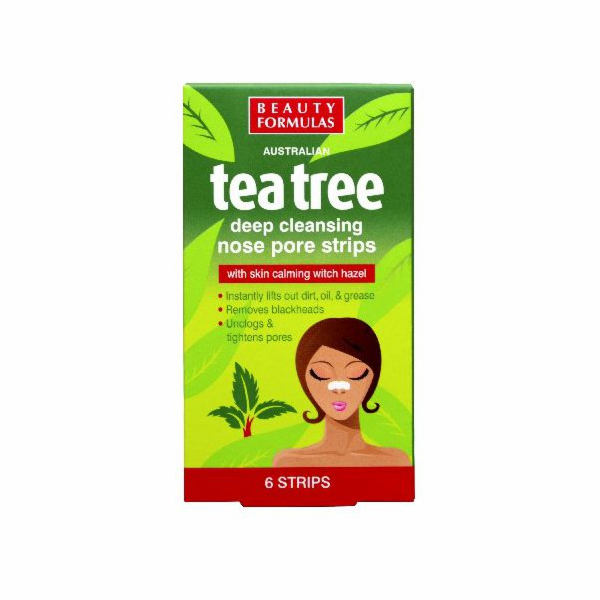 Beauty Formulas Tea Tree Hloubkově čistící proužky na nos...