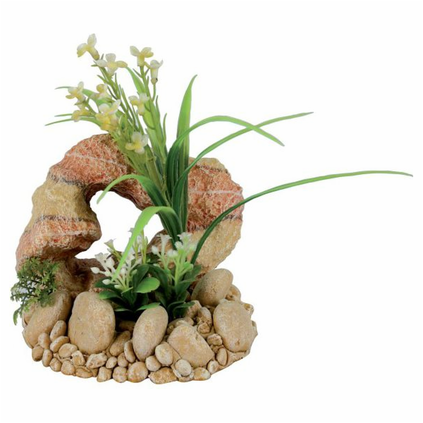 Dekorace Zolux Rock s rostlinou T2