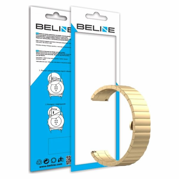 Beline Beline Řemínek k hodinkám 20mm Beauty gold/zlato