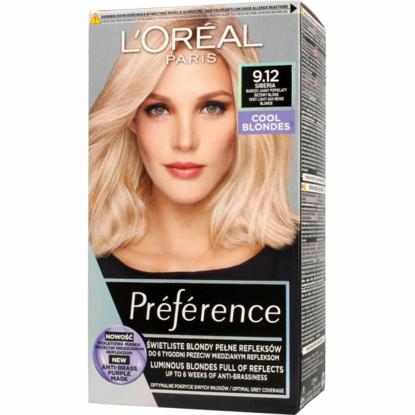 L Oreal Professionnel Preference Hair dye 9.12 Siberia - ...