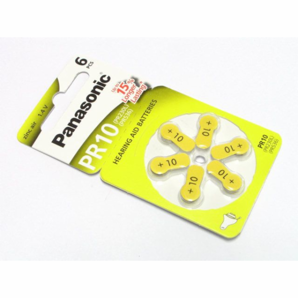 Baterie do sluchadla Panasonic PR10 6 ks.