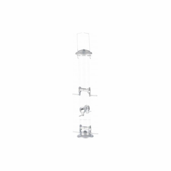 Krmítko Trixie, plastové, 1300 ml, 13 × 52 × 13 cm, stříbrné