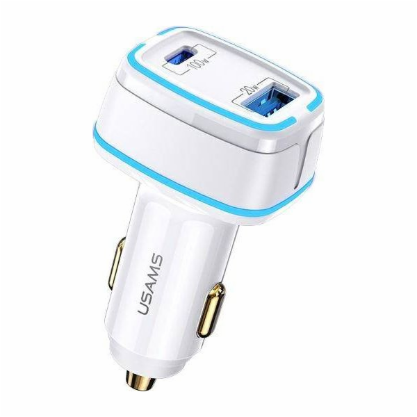 Nabíječka Usams C24 120W (pouze hlava) Fast Charge bílá/b...