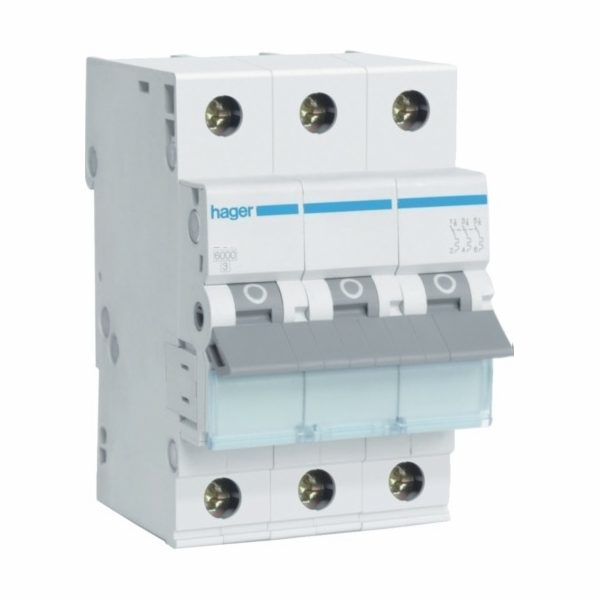 Hager Polo Jistič 3P C 25A 6kA AC MCN325E