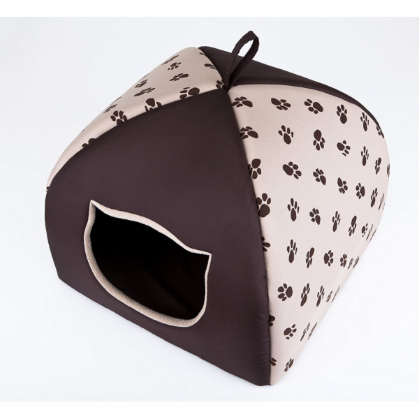 HOBBYDOG Igloo Bouda - Béžová s tlapkami R1
