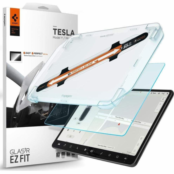 Spigen TEPLENÉ SKLO SPIGEN GLAS.TR EZ FIT TESLA MODEL Y / 3